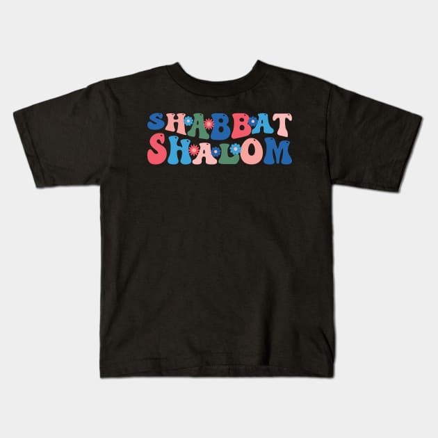 Shabbat Shalom Kids T-Shirt by DPattonPD